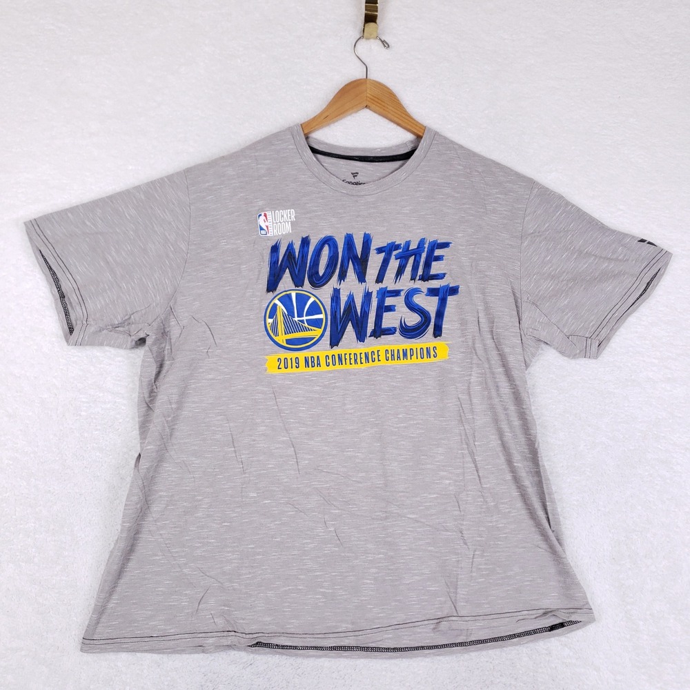 FANATICS Golden State Warriors NBA T Shirt Mens 2XL Gray 2019 Champs